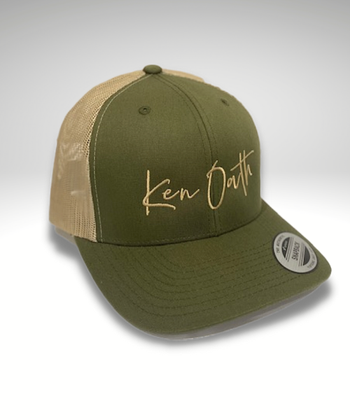 Kenny Trucker Cap - Moss/Tan (ADULT) - Strewth Clothing