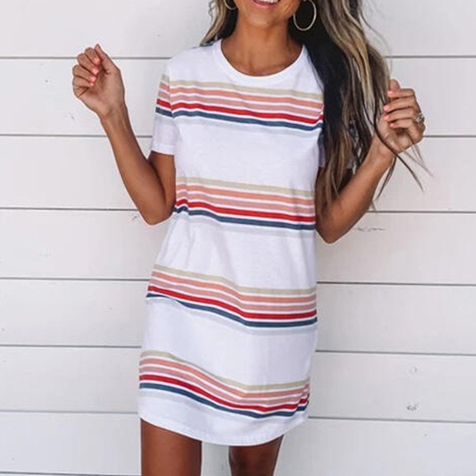 Sunset Short Sleeve Tshirt Dress - Strewth Clothing