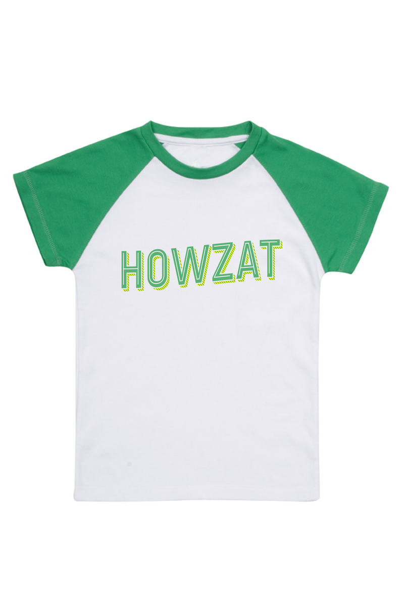 Howzat Raglan Tee (Youth) - Strewth Clothing