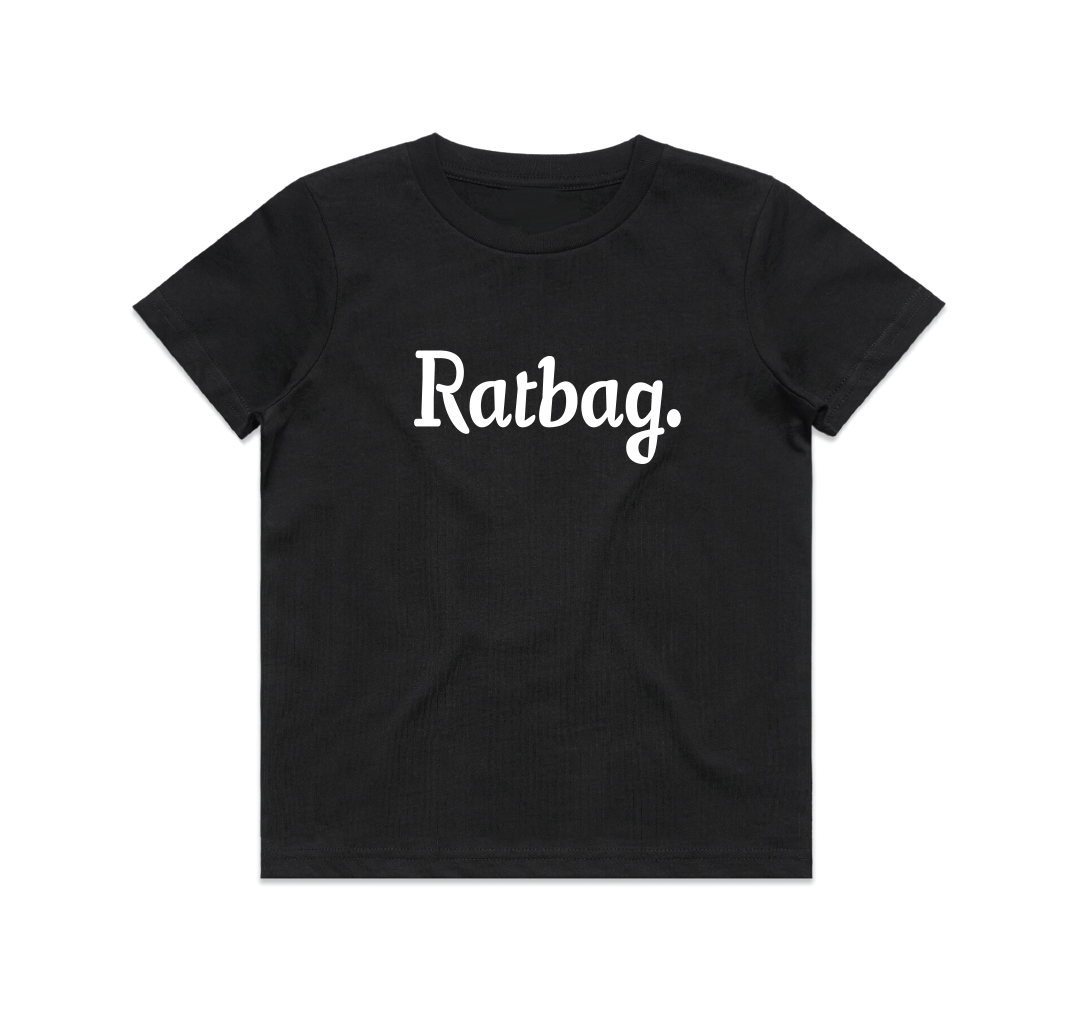 Ratbag Short Sleeve Tee Black (Youth) - Strewth Clothing