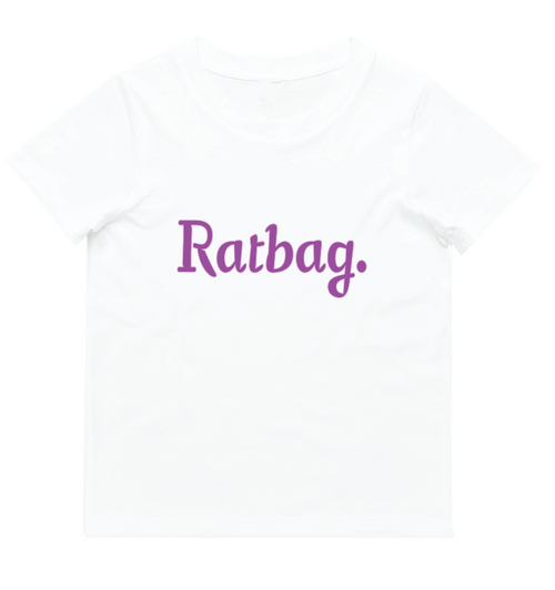 Ratbag Short Sleeve Tee White (Youth) - Strewth Clothing