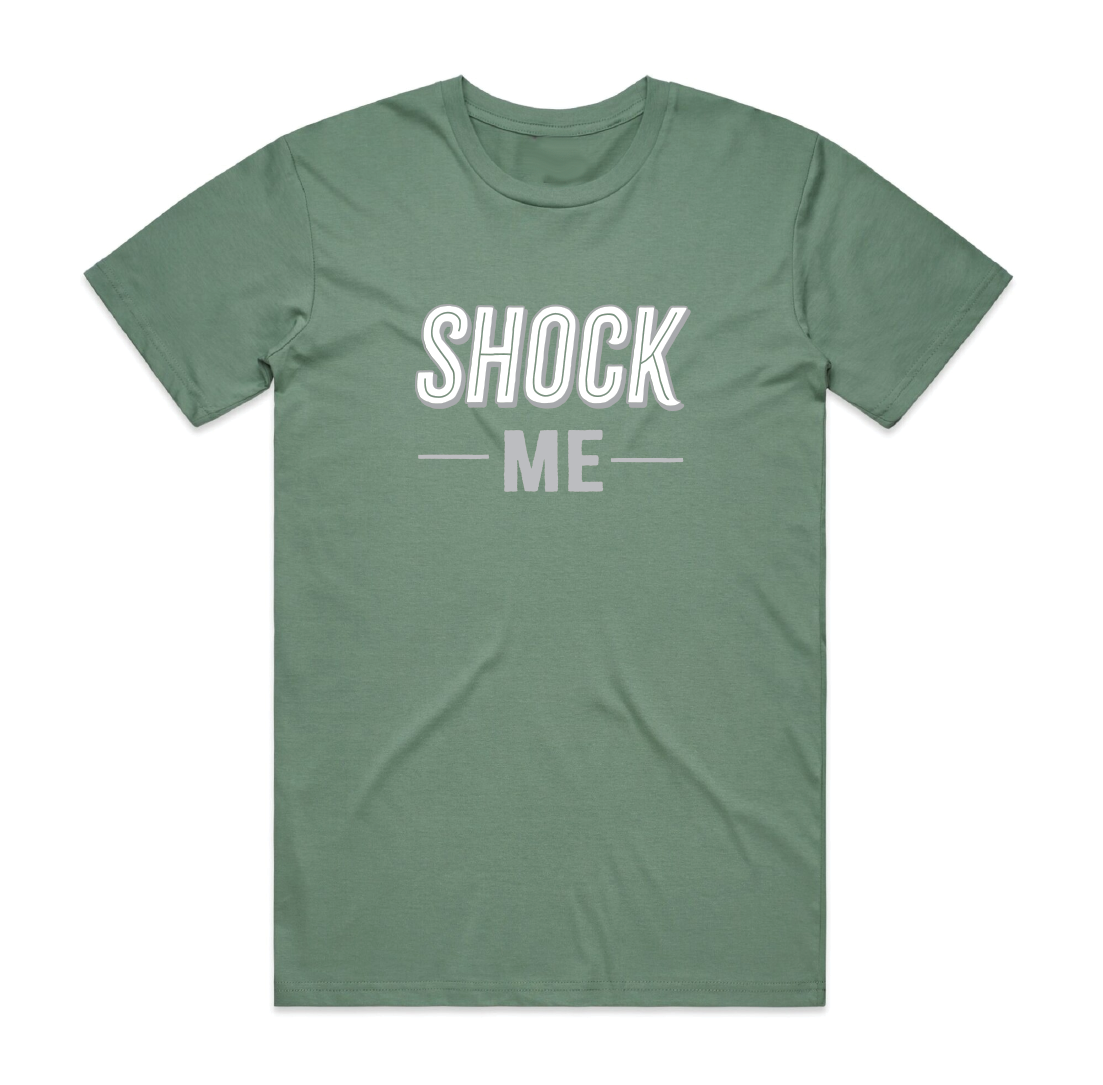 Shock Me Short Sleeve Tee Sage - Strewth Clothing